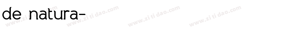 de natura字体转换